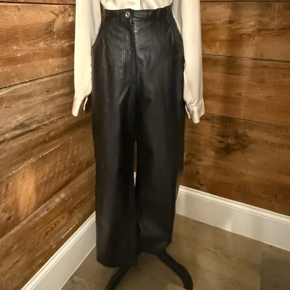 Tower Hill Black Leather Pants